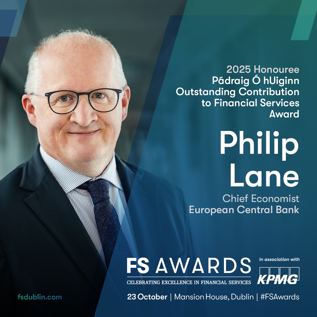 FS Awards (@fsdublin_) on Twitter photo We are honoured to announce that Philip Lane Chief Economist <a href="/ecb/">European Central Bank</a> will receive the 2025 Pádraig Ó hUiginn Award for Outstanding Contribution to Financial Services, which will be presented at FS Awards in association with <a href="/KPMG_Ireland/">KPMG Ireland</a>.
Member of the Executive Board of the We are honoured to announce that Philip Lane Chief Economist <a href="/ecb/">European Central Bank</a> will receive the 2025 Pádraig Ó hUiginn Award for Outstanding Contribution to Financial Services, which will be presented at FS Awards in association with <a href="/KPMG_Ireland/">KPMG Ireland</a>.
Member of the Executive Board of the