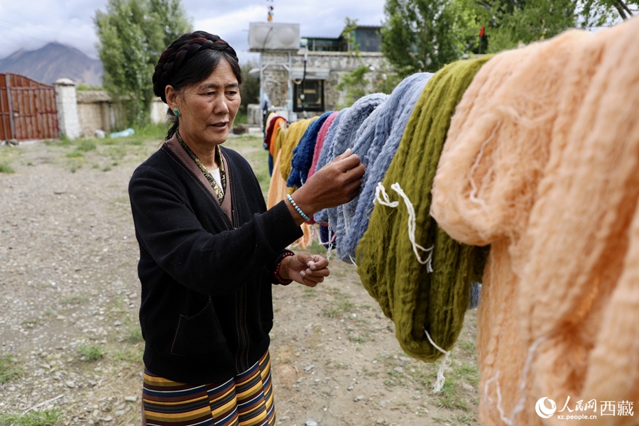 VoiceofPD's tweet image. Apron weaving tradition thrives in SW China's Xizang

National role model worker Tenzin Drolkar weaves #traditional #aprons at her loom at an apron cooperative in Jedeshol town, Gonggar county, Shannan city, southwest China's #Xizang Autonomous Region. As colorful threads fly, a