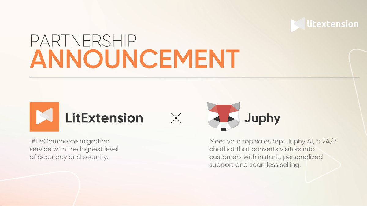 JuphyHQ's tweet image. 🚀 We’ve partnered with @litextension to power smarter Shopify growth!
Enjoy seamless store migration + Juphy’s AI agent to boost sales &amp;amp; conversions.
🎉 Get 10% OFF your migration!
Start here: litextension.com/?utm_source=ju…
#EcommerceMigration #Shopify #LitExtension #Juphy #ShopifyApps