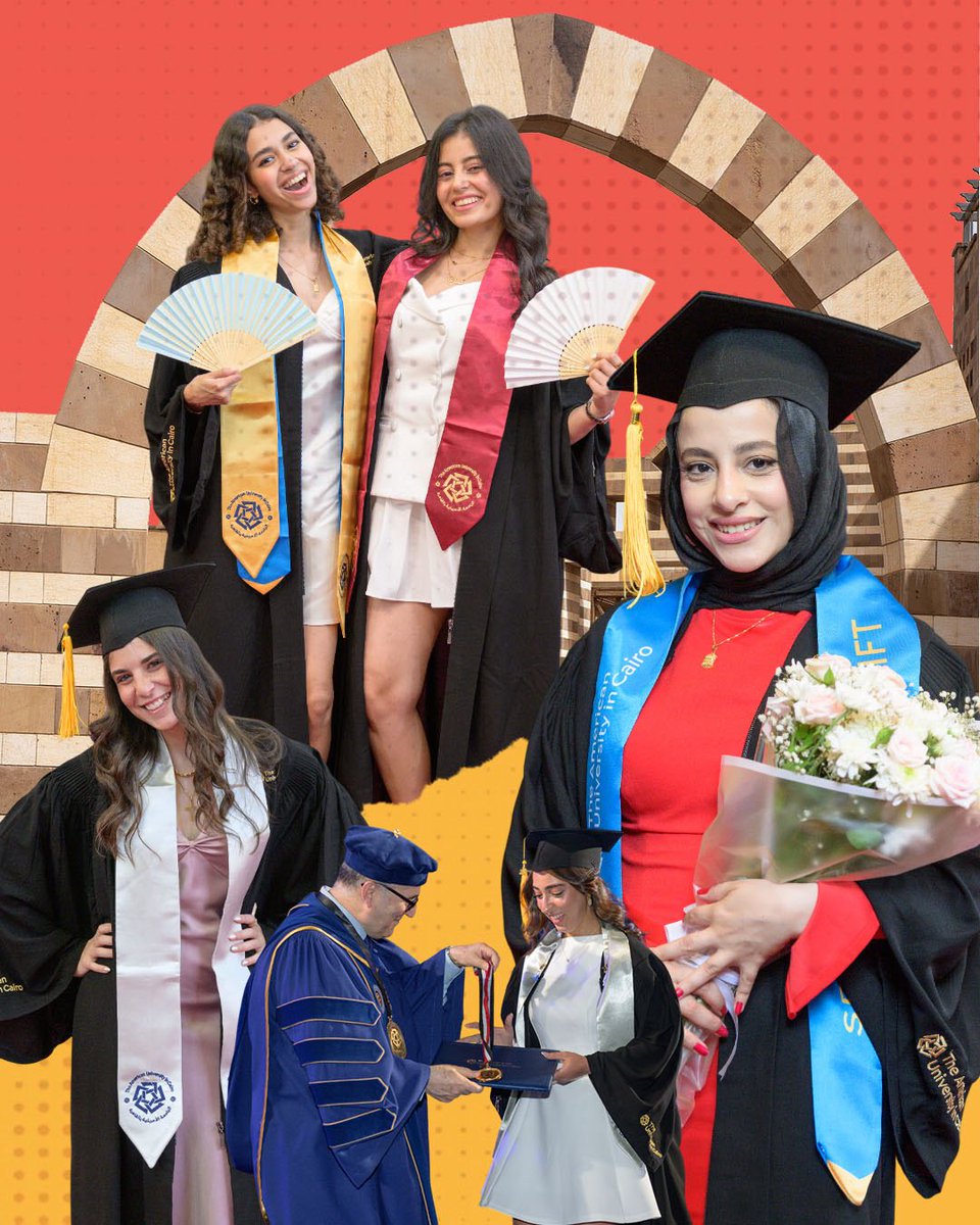 AUC's tweet image. Here's to the AUC Class Of 2025 — a class defined by resilience, creativity, and big ambition. From walking the stage to celebrating with loved ones, relive the magic of Spring Commencement through our favorite moments. #AUCDriven