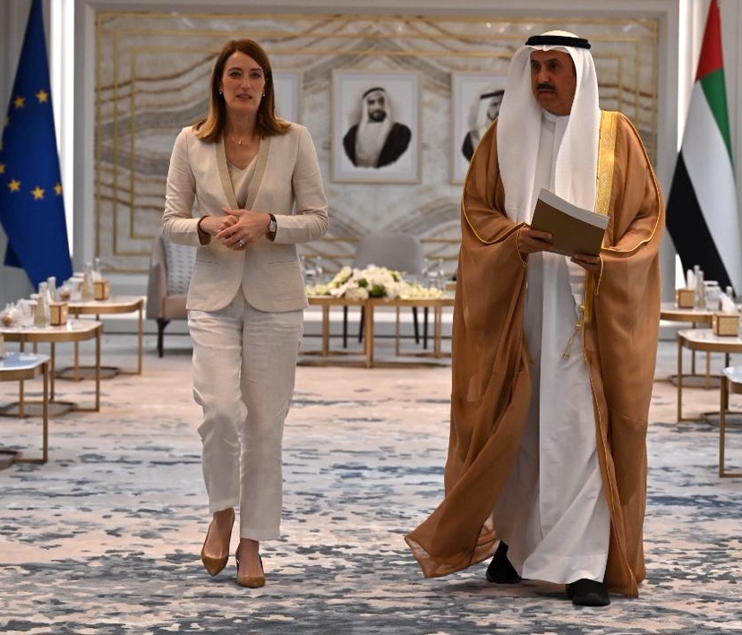 Roberta Metsola (@ep_president) on Twitter photo The situation in the Middle East is at inflection point.
I'm in Abu Dhabi on behalf of <a href="/Europarl_EN/">European Parliament</a>, to carry our message to the country’s leadership and representatives of the Gulf region.
The United Arab Emirates is a key partner for Europe as we work to reduce regional The situation in the Middle East is at inflection point.
I'm in Abu Dhabi on behalf of <a href="/Europarl_EN/">European Parliament</a>, to carry our message to the country’s leadership and representatives of the Gulf region.
The United Arab Emirates is a key partner for Europe as we work to reduce regional