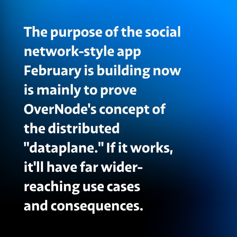 RealCoinGeek's tweet photo. What’s inside the OverNode app?

A wallet, a marketplace, a news feed, a contacts list, private messaging, microblogging, audio spaces—and even a timestamp archive.

Read more about it here: https://t.co/lAJkinAl8O

#OverNode #Sneakernet #BSVBlockchain