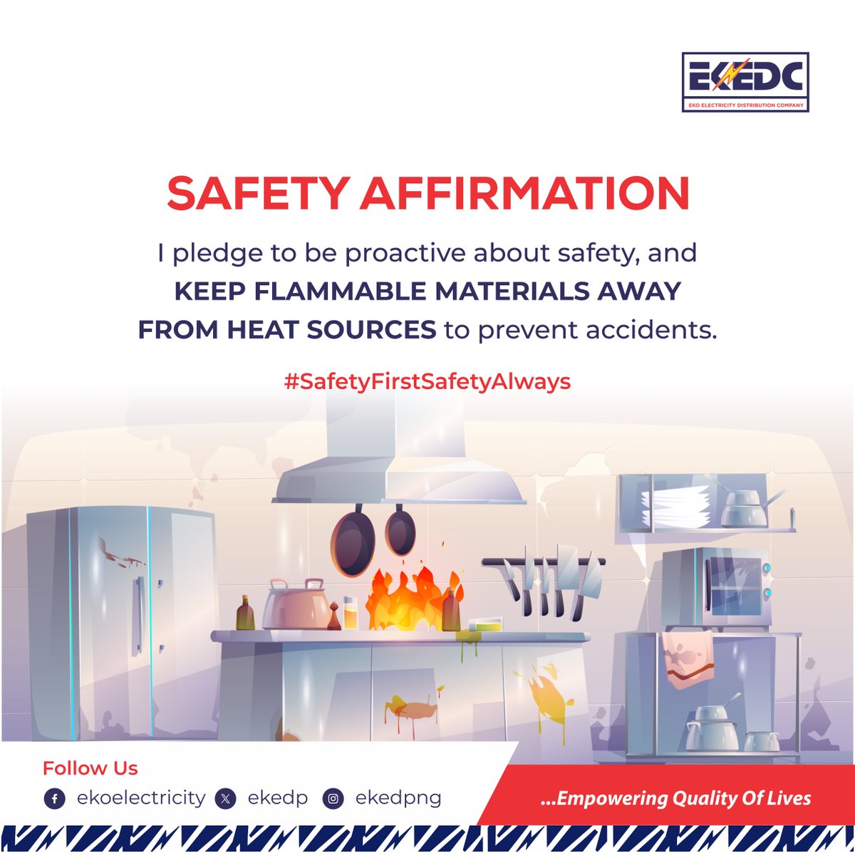EKEDP's tweet image. Practising safety tips every day reduces the risks of hazards and accidents at home, at the workplace and in public spaces.

Think safety always.

#SafetyFirstSafetyAlways #ThinkSafety #SafetyAffirmation #EKEDC #EmpoweringQualityOfLives