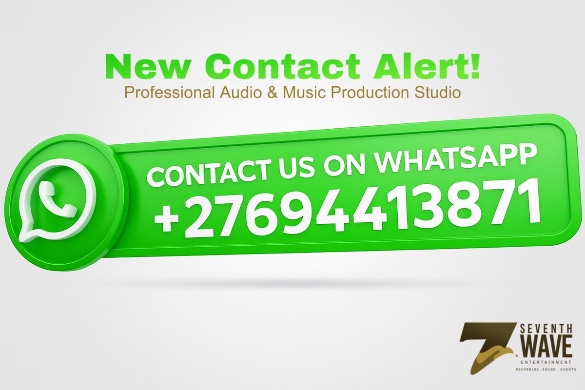 7th Wave contacts have changed to 069 441 3871 - wa.me/c/27694413871

Link above for bookings &amp; inquiries  #AskAMan
