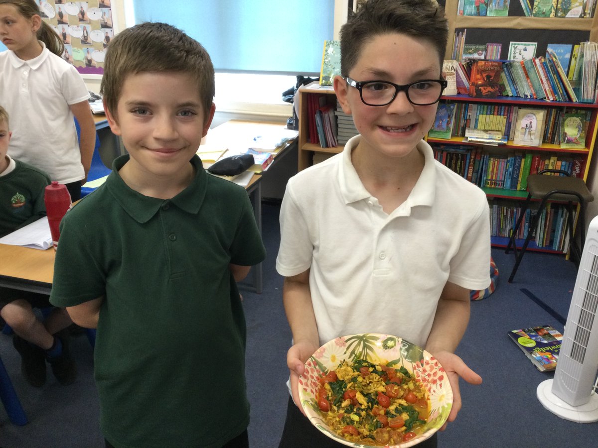 Year 6 have been cooking in DT - they have completed a 3-course meal using the following ingredients: peppers (for the starter), Salmon (for the main course) and pineapple (for the dessert). They researched recipes, wrote a shopping list of ingredients and then cooked their food.