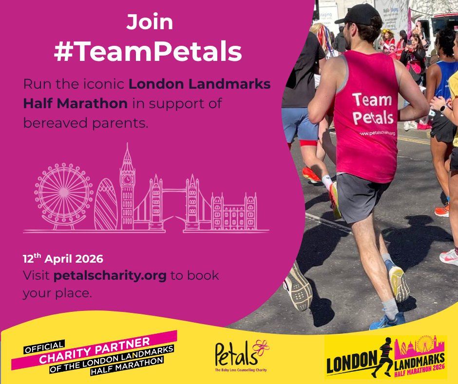 Missed the London Landmarks ballot? You can still run for #TeamPetals!

🌸As an official charity partner of the London Landmarks Half Marathon, we are excited to offer #TeamPetals spaces for this iconic event once again!

🗓️ 12th April 2026
📍 London

petalscharity.org/involved/chall…