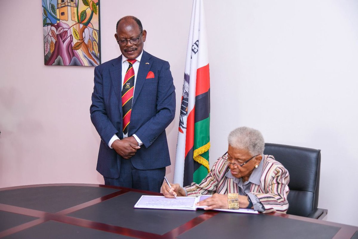 Makerere University GMD (@makereregmd) on Twitter photo Her Excellency <a href="/MaEllenSirleaf/">Ellen Johnson Sirleaf</a> , former President of Liberia and the first African woman president, was recently hosted by our VC <a href="/ProfNawangwe/">Barnabas Nawangwe</a> at <a href="/Makerere/">Makerere University</a>. She was on her mission as part of the <a href="/MastercardFdn/">Mastercard Foundation</a> Board.
We appreciate her contribution to global advocacy for women Her Excellency <a href="/MaEllenSirleaf/">Ellen Johnson Sirleaf</a> , former President of Liberia and the first African woman president, was recently hosted by our VC <a href="/ProfNawangwe/">Barnabas Nawangwe</a> at <a href="/Makerere/">Makerere University</a>. She was on her mission as part of the <a href="/MastercardFdn/">Mastercard Foundation</a> Board.
We appreciate her contribution to global advocacy for women