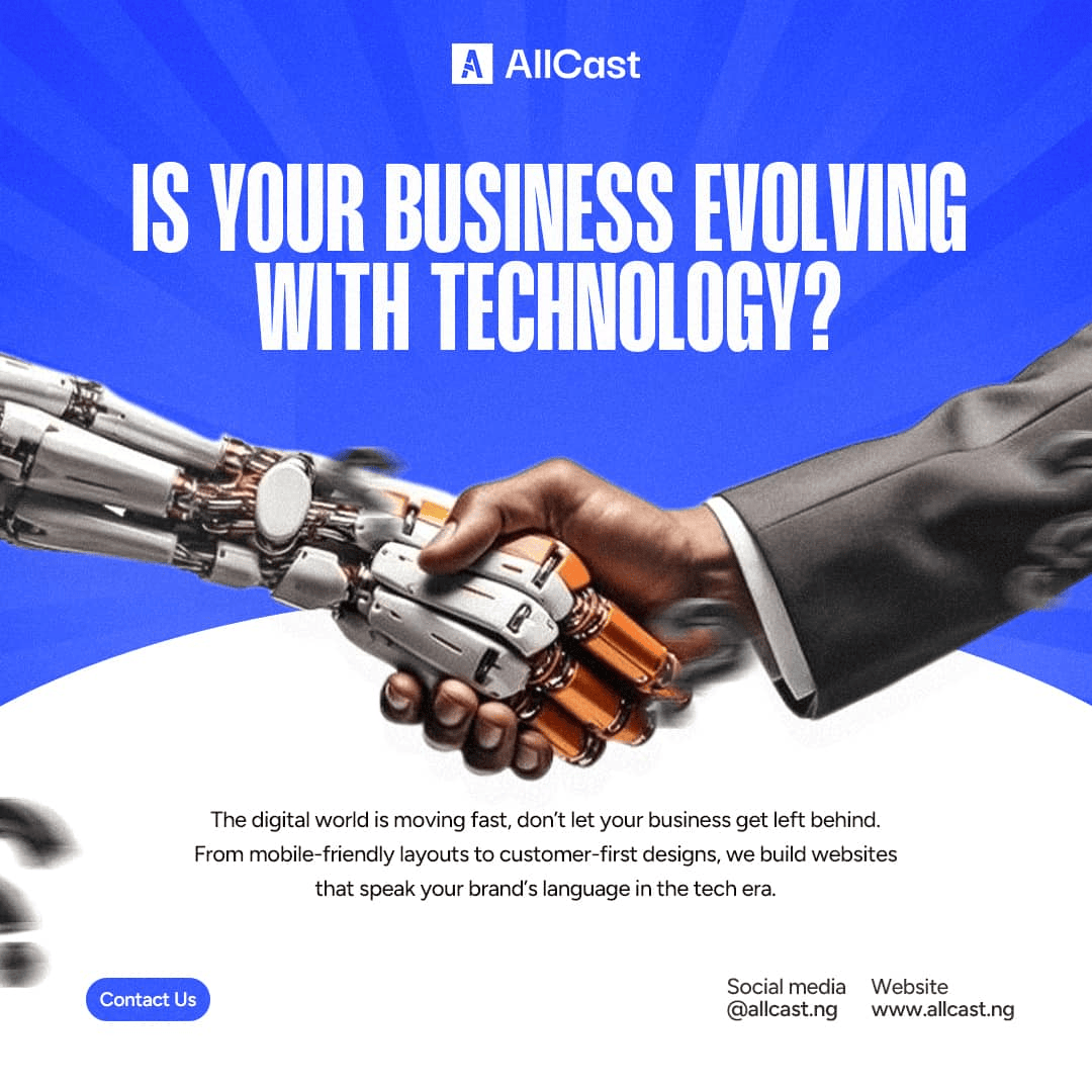 AllcastNg's tweet photo. The world is going digital, is your business keeping up?
Let AllCast give your brand the online presence it deserves.

We design websites that are:
-> Visually engaging
-> Easy to navigate
-> Mobile-friendly
-> Customer-focused

#AllCast #NATO #Nigeria #Obi #Tinubu #ADA https://t.co/j39fiyFBmS