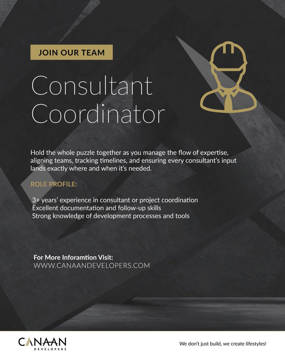 CanaanDeveloper's tweet photo. Ever dreamed of joining our team? Now is your chance! We’re hiring. Check out the open roles on our website! https://t.co/Qaq37UwrSO

#wecreatelifestyles #canaandevelopers #hiringnow https://t.co/97VgfiXdhW