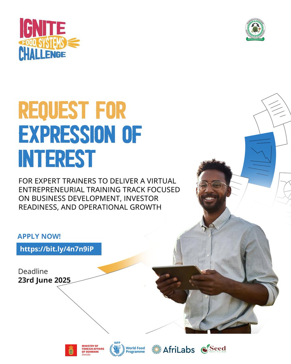 🚨Applications close today!

If you're an expert in agribusiness, climate resilience, or entrepreneurship development, or know someone who fits the profile, this is the last chance to apply and support high-impact MSMEs in South Sudan.

👉 Apply now: bit.ly/4n7n9iP