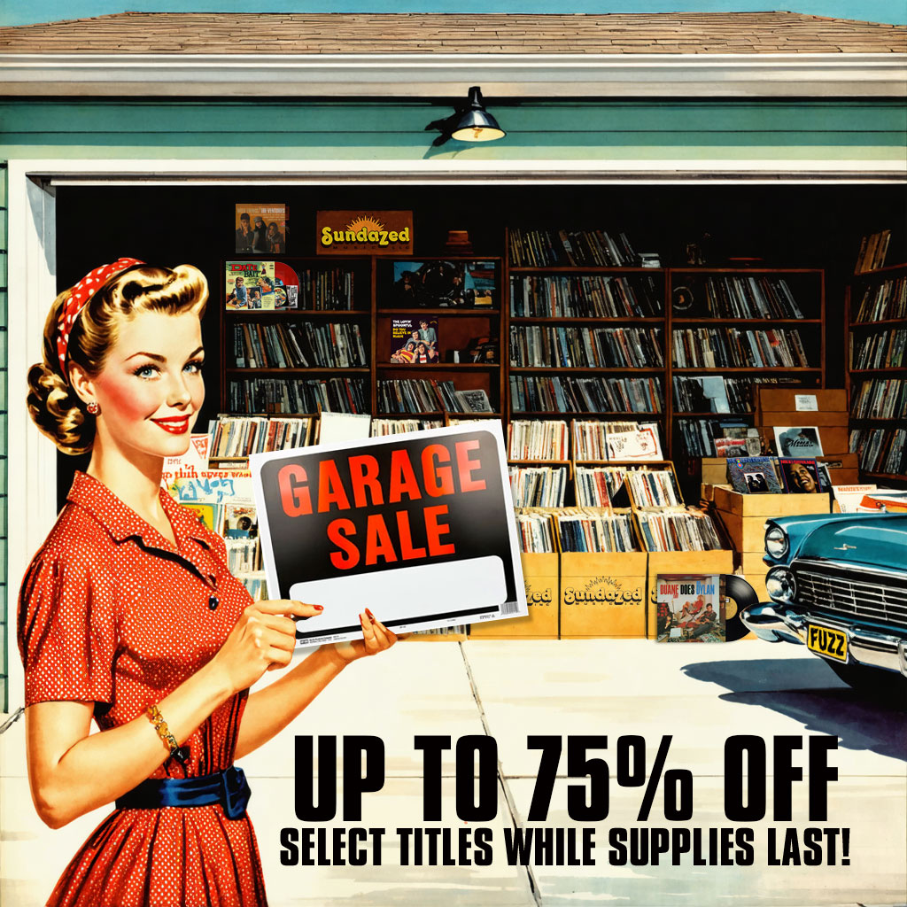 We're trying to whittle down some stock that we're almost out of, some goodies we stumbled upon, and the like. So we've got a Sundazed Garage Sale going now with savings up to 75% off on all kinds of stuff. Even older shirts ranging from S to XXXL!