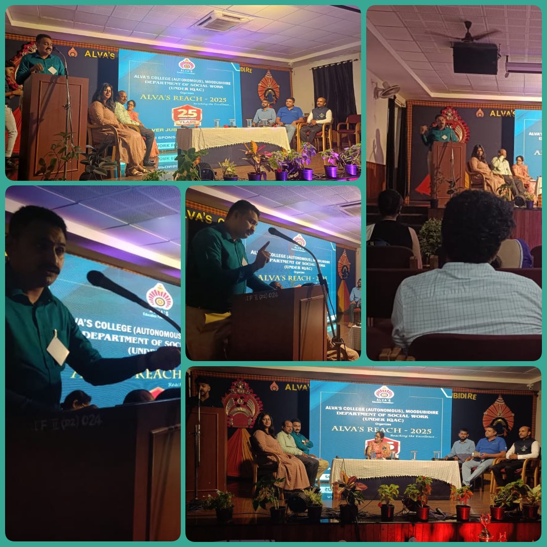 Dr. Rayan Mathias, Senior Student Counsellor at MAHE, Manipal, served as a panelist at ALVAS REACH–2025, organized by the Department of Social Work, Alva’s College, Moodbidri.