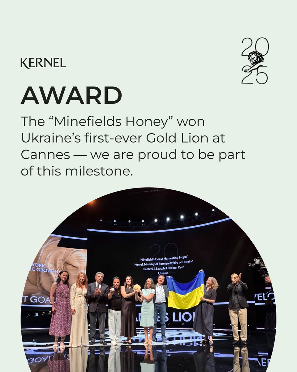 🏆 Our project “Minefields Honey” has made history — winning Ukraine’s first-ever Gold Lion at Cannes Lions, one of the world’s most prestigious creative festivals.

Developed in collaboration with Saatchi &amp; Saatchi Ukraine and supported by the Ministry of Foreign Affairs of