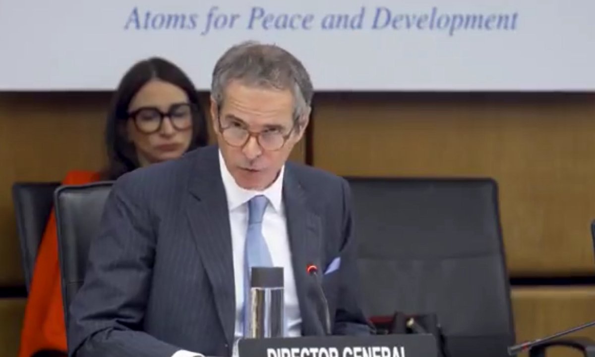 #IAEA Board of Governors convened this morning for a special session on #Iran. DG Rafael Grossi briefed about latest developments and called for urgent return to dialogue and diplomacy. Switzerland supports the IAEA’s critical role.