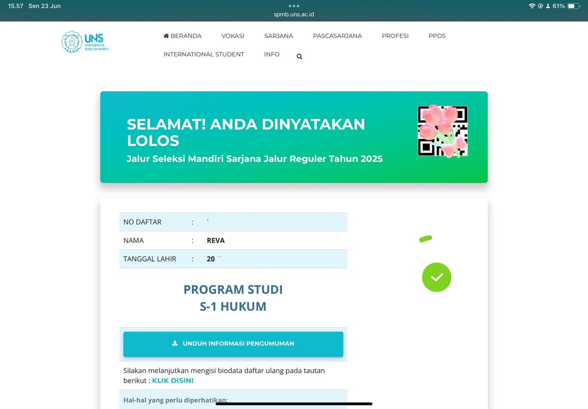 cloudyrva's tweet image. ya allah alhamdulillah lolos uns😭😭😭💗💗