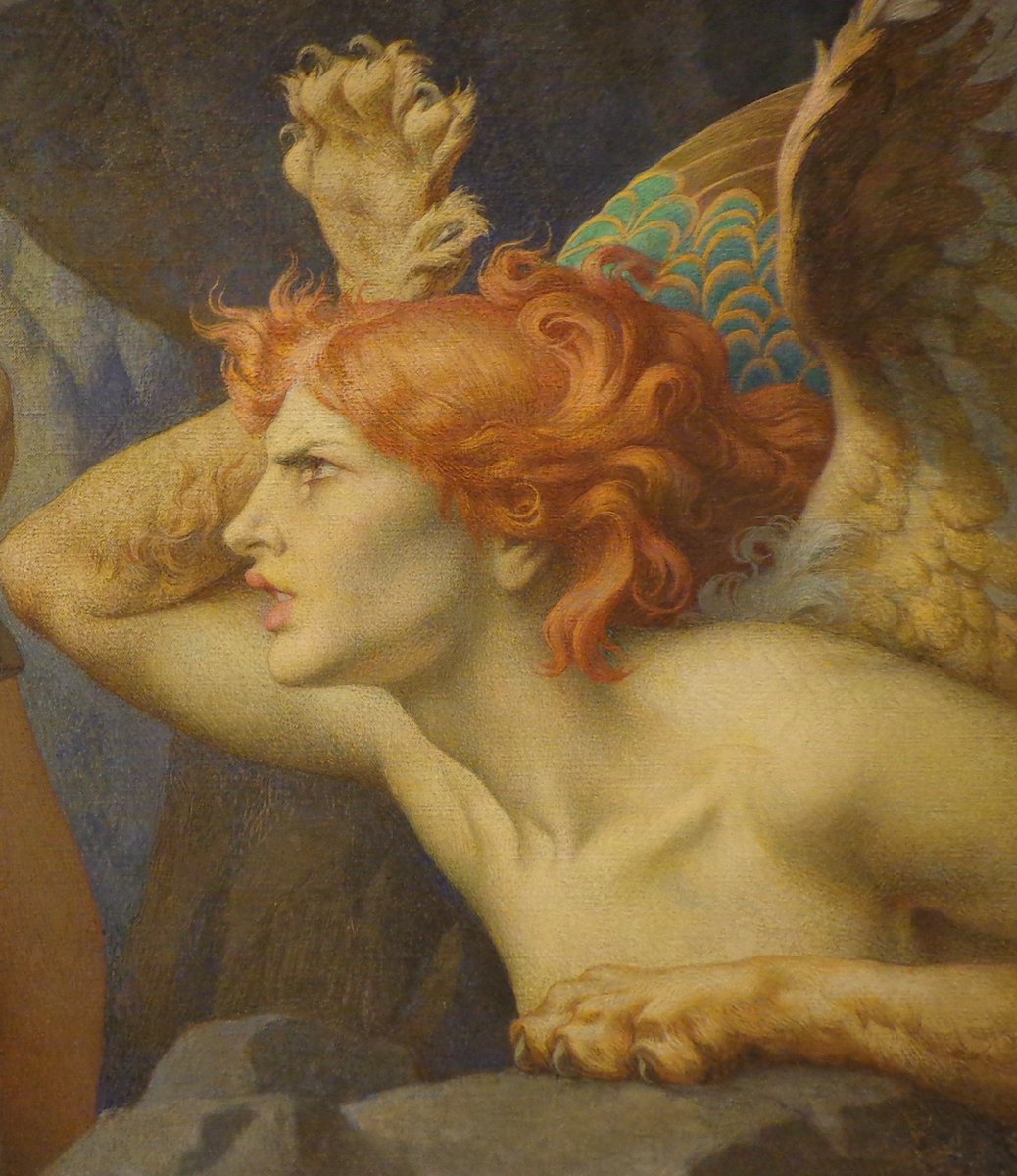 Oedipus and the Sphinx, François-Émile Ehrmann (detail, 1903)