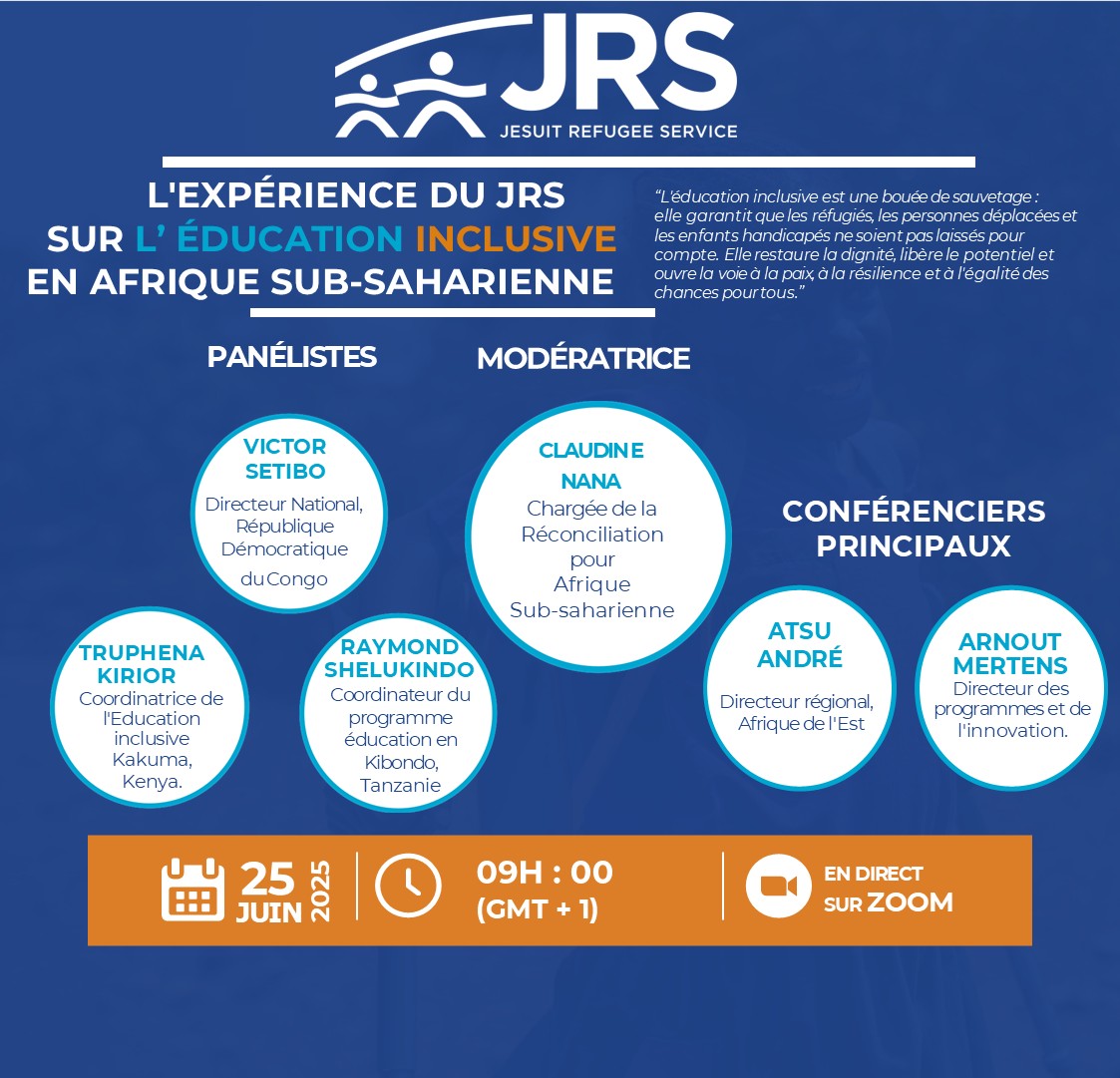 jrsWaf's tweet image. 🌟 Join JRS for an INSPIRING WEBINAR on INCLUSIVE EDUCATION! 🌟
📅 June 25, 2025, at 9 AM (GMT+1)
This is your chance to discuss and share insights on inclusive education in Sub-Saharan Africa!
👉 Attend here: us06web.zoom.us/j/87349903671p…
#InclusiveEducation #JRSWebinar