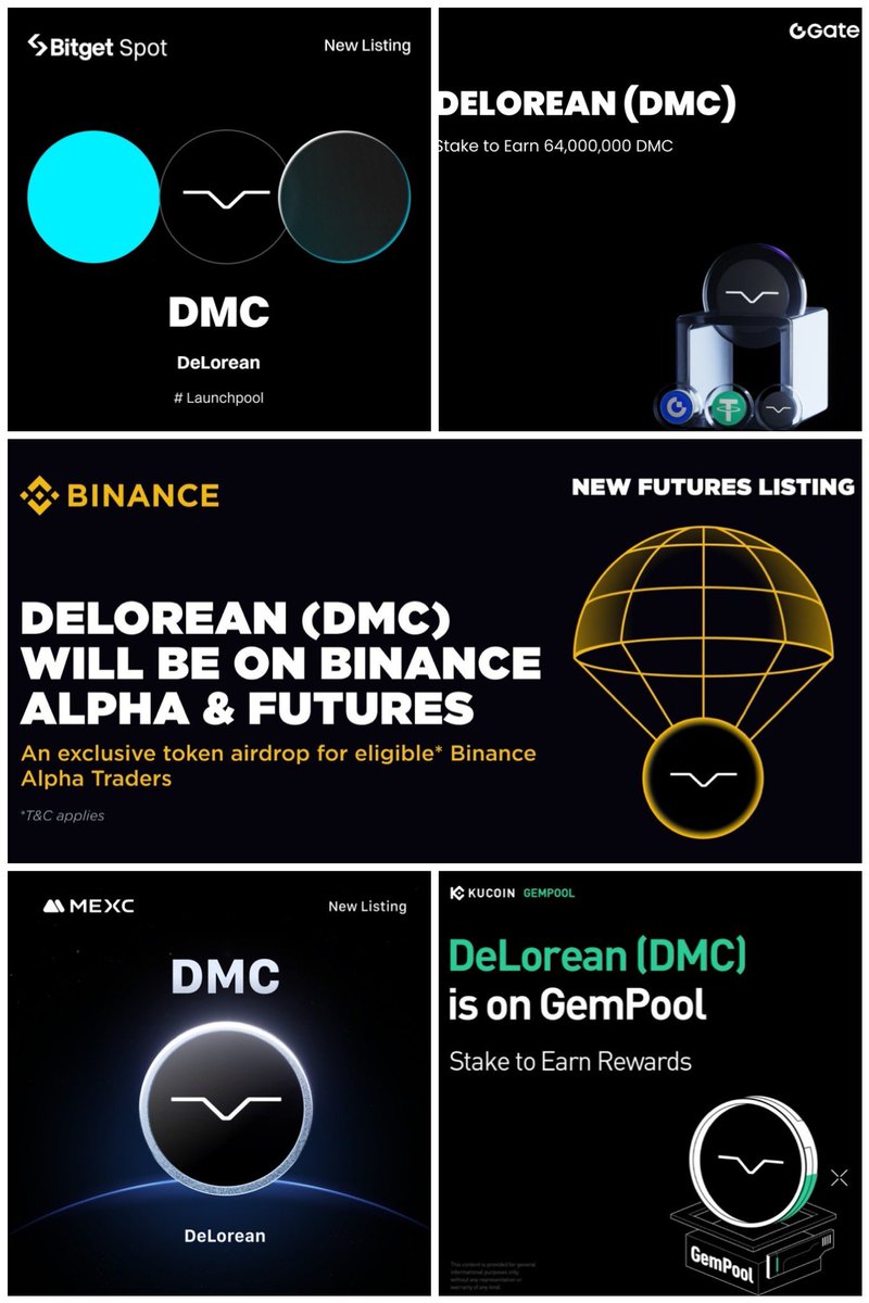DMC is ready to blast tomorrow! As of today, $DMC is confirmed to be listed  in the following upon TGE tomorrow: - Bitget Spot - Gate io - Binance Alpha  - MEXC -
