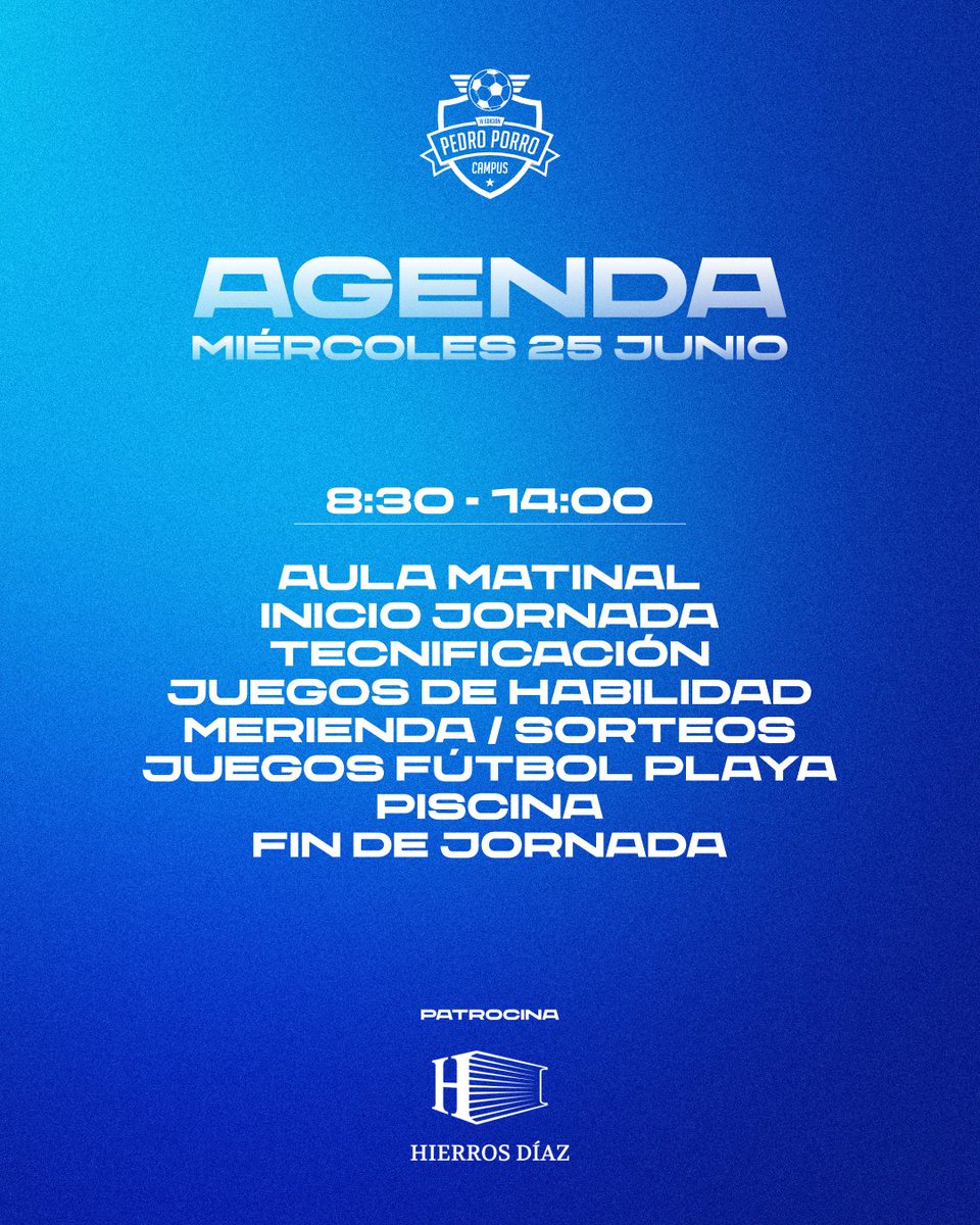 Llegamos al Día 3️⃣ con la energía a tope 🔥

⚽ Competiciones, técnica, juegos y nuevas dinámicas nos esperan en otro día inolvidable.

✌¡Vamos a por el miércoles!
