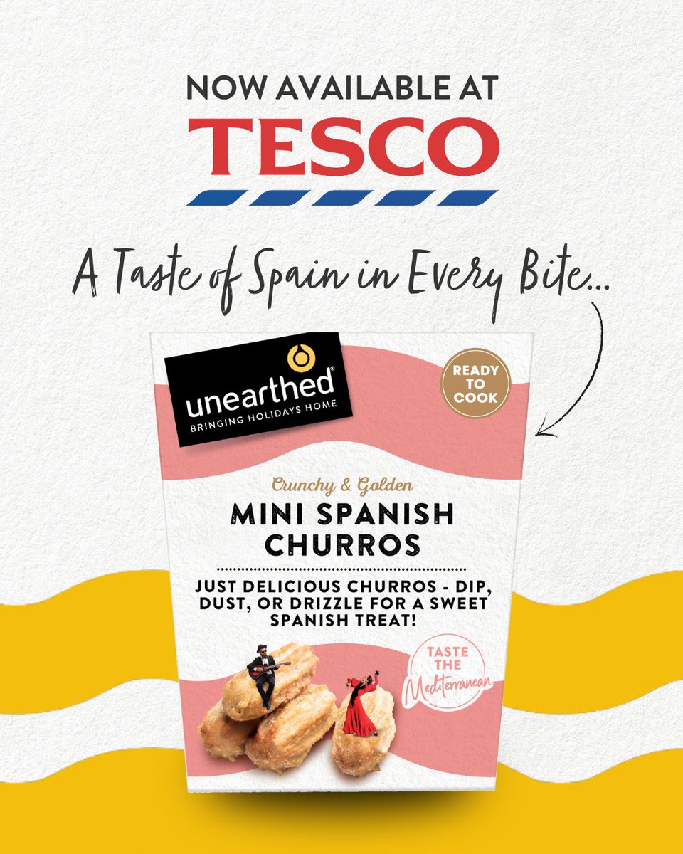 MINI SPANISH CHURROS HAVE LANDED AT TESCO 🛒✨

Golden, crisp, and straight from Spain – say hola to your new sweet obsession 😍 

📍 Grab them at Tesco NOW and bring the holidays home with every bite

#Churro #BringingHolidaysHome #Unearthed