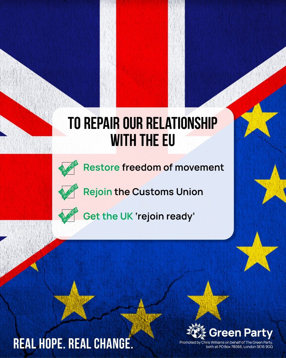 Nine years ago today the UK voted to leave the EU.

Since then our economy has shrunk, our creative industries have been damaged and our freedoms curtailed.

Now is the time to be having mature conversations about rejoining the EU and repairing the damage done by Brexit.