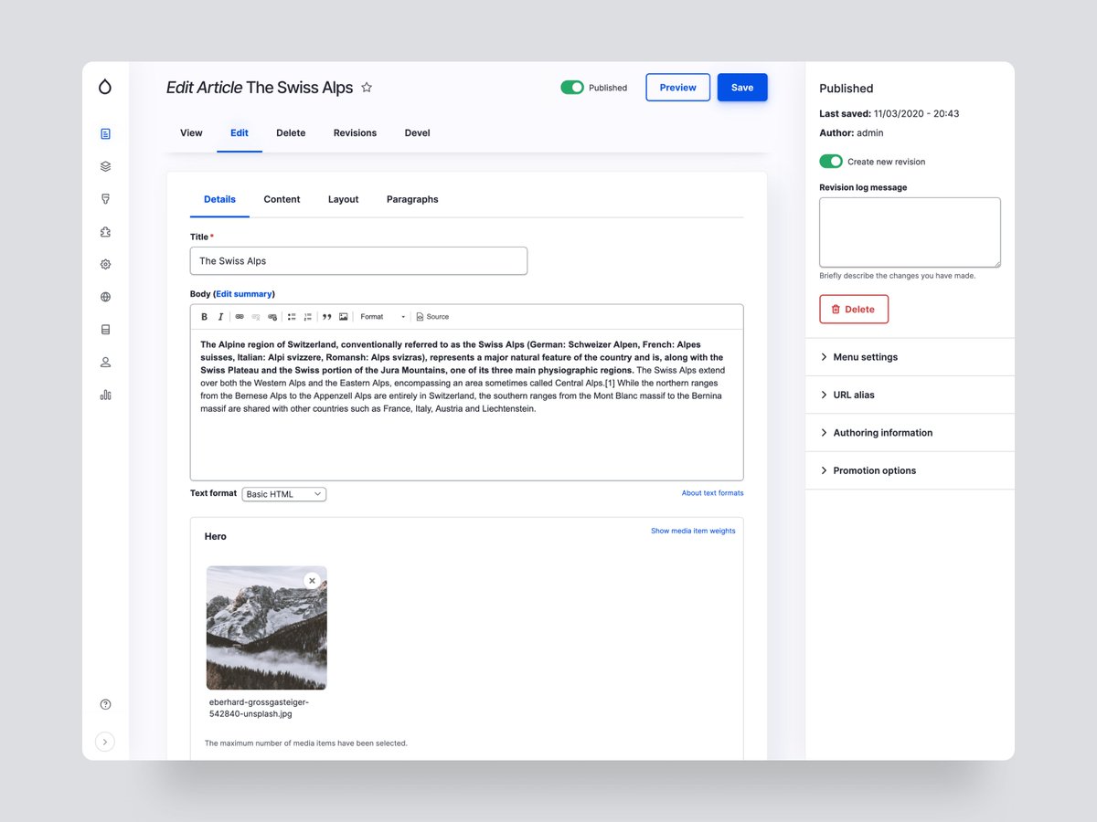Great news! The world's prettiest web CMS - Drupal - just got prettier😍The modern, sleek and user friendly admin interface GIN will be part of Drupal's core and be the default admin theme! Learn more: drupal.org/about/core/blo…  #drupal #cms #WebDev