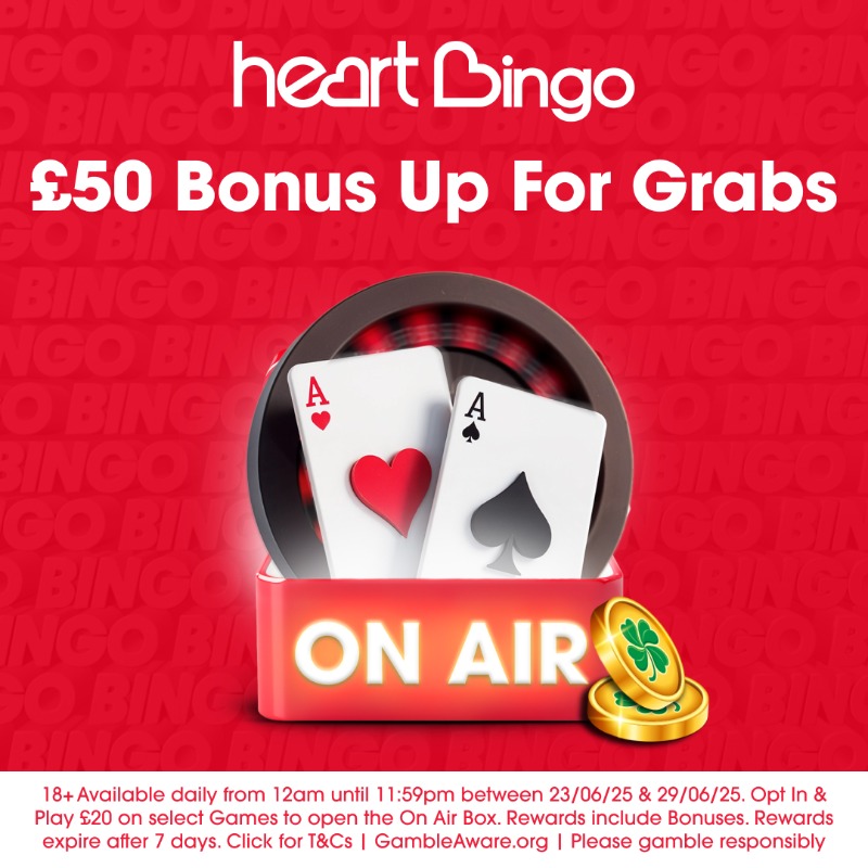 HeartBingo's tweet photo. Great news, Hearties! There’s a Prize Box waiting to be opened.. Are you ready to play OnAir games and unbox a guaranteed daily Bonus?

#promotion #heartbingo #openthebox #hearties