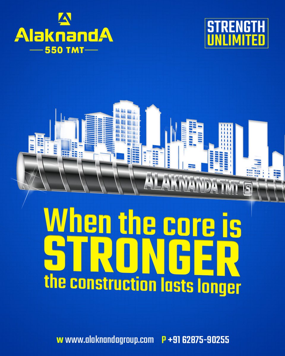 alaknandatmtbar's tweet image. 🏗️ 𝗔𝗹𝗮𝗸𝗻𝗮𝗻𝗱𝗮 𝟱𝟱𝟬 𝗧𝗠𝗧 𝗕𝗮𝗿𝘀 offer unmatched strength and flexibility to your structure.

🛡️ With superior anti-corrosion properties, they shield your construction from rust and degradation.

#AlaknandaTMT #550GradeTMT #StrongerStructures #RustResistant