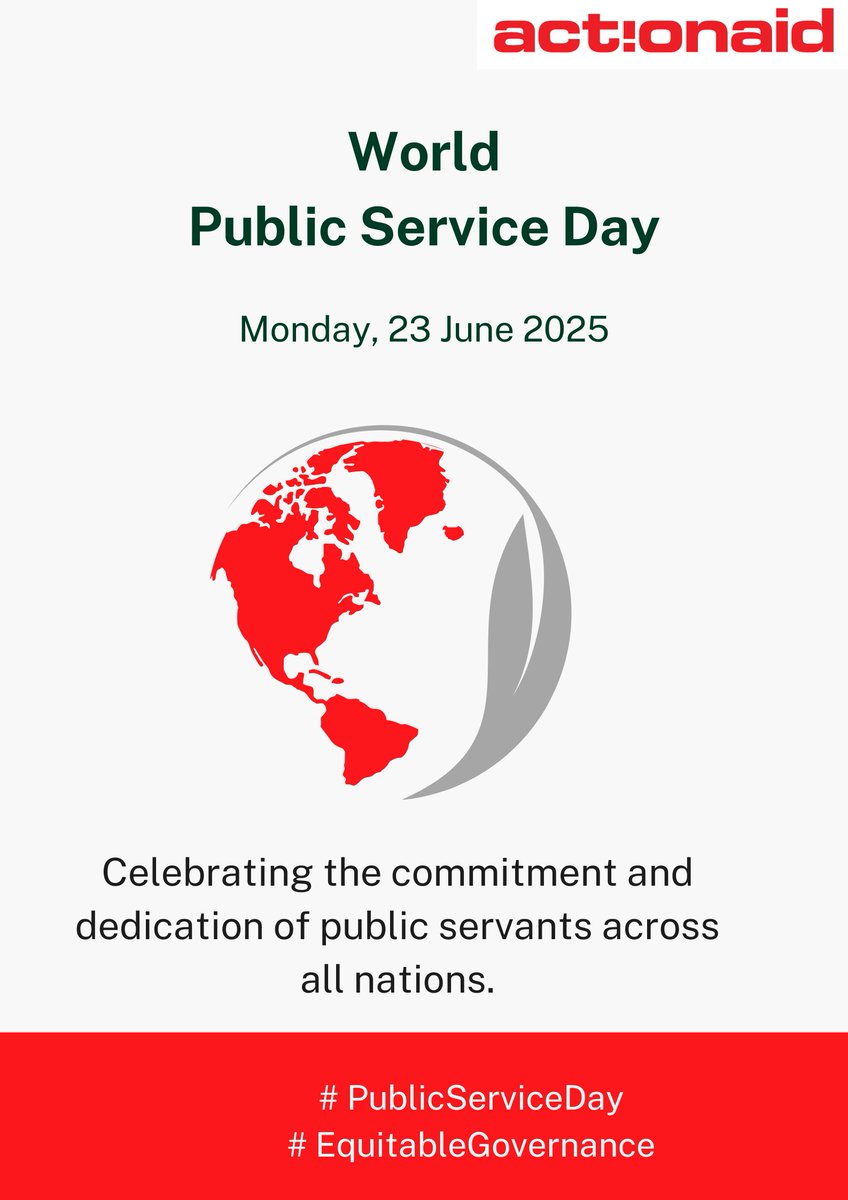 ActionAid Zimbabwe (@actionaidzim) on Twitter photo <a href="/ActionAidZim/">ActionAid Zimbabwe</a> joins the world in celebrating Public Service Day,with the theme"Enhancing the agility & resilience of public institutions to achieve equitable governance & rapidly address historical service delivery gaps".Let's work together towards gender inclusive public service <a href="/ActionAidZim/">ActionAid Zimbabwe</a> joins the world in celebrating Public Service Day,with the theme"Enhancing the agility & resilience of public institutions to achieve equitable governance & rapidly address historical service delivery gaps".Let's work together towards gender inclusive public service