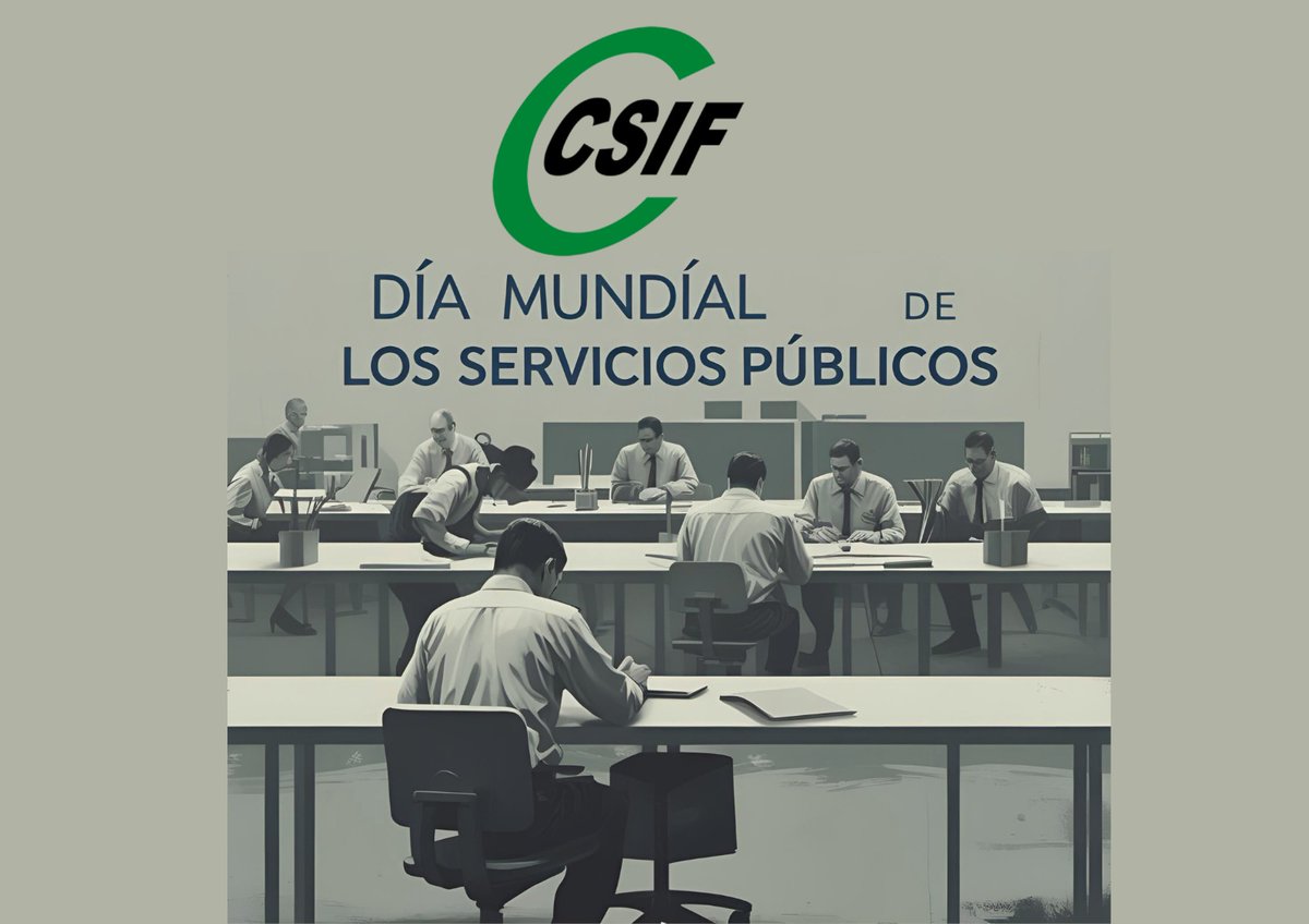 En el #DíaMundialdelaAdministraciónPública, desde CSIF ponemos en valor la labor imprescindible de los/as empleados públicos. Pese a la precariedad, los recortes y la falta de recursos, sostienen servicios esenciales con profesionalidad y compromiso.

🗣️ Exigimos medidas