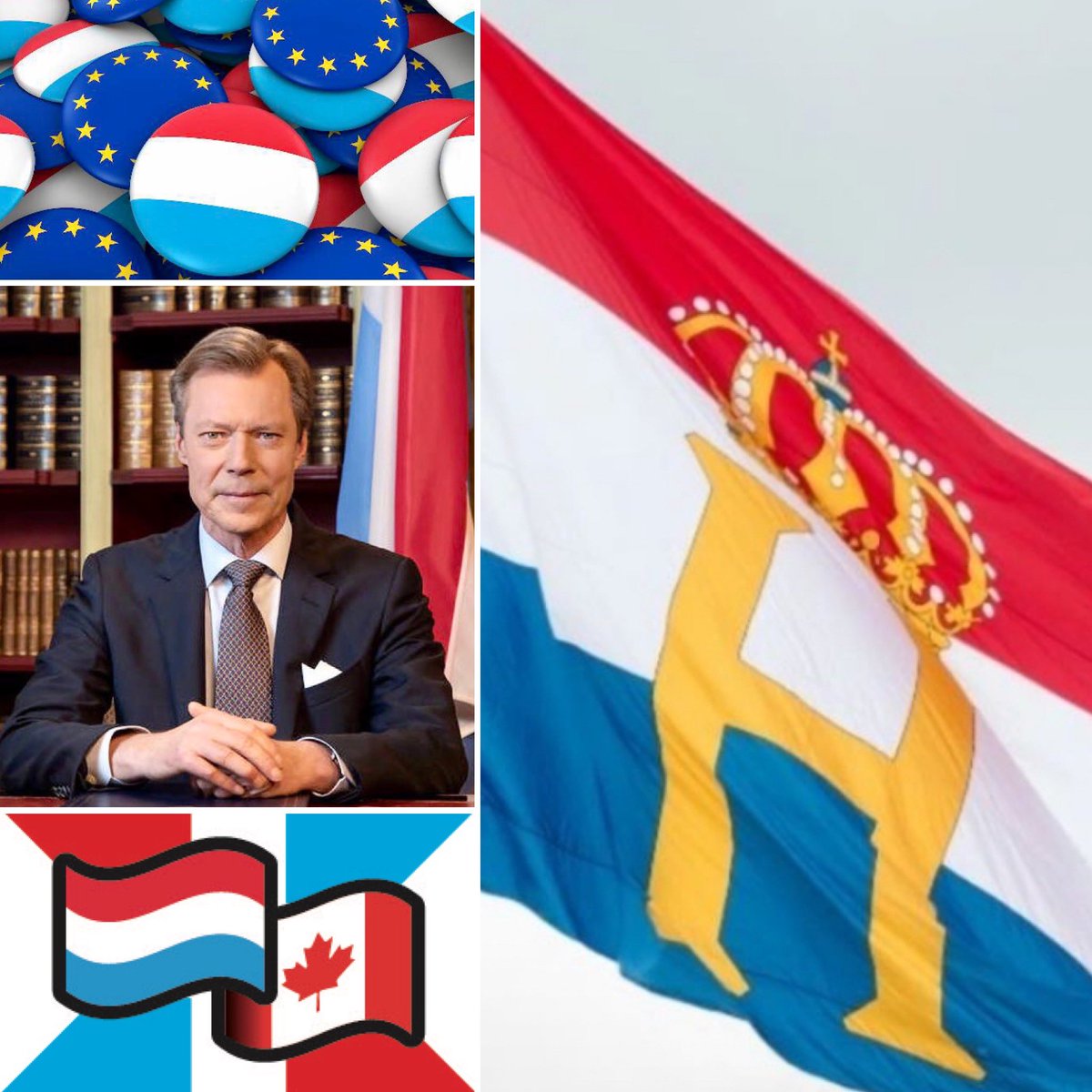 Celebrating today the Official Birthday of H.R.H. the Grand Duke, wishing a very Happy #NationalDay to our Luxembourg Community living and working in Canada et joyeuse #FêteNationale à toutes et à tous an e schéinen #NationalFeierdag un Iech all 🇱🇺 Vive #Luxembourg 🇱🇺