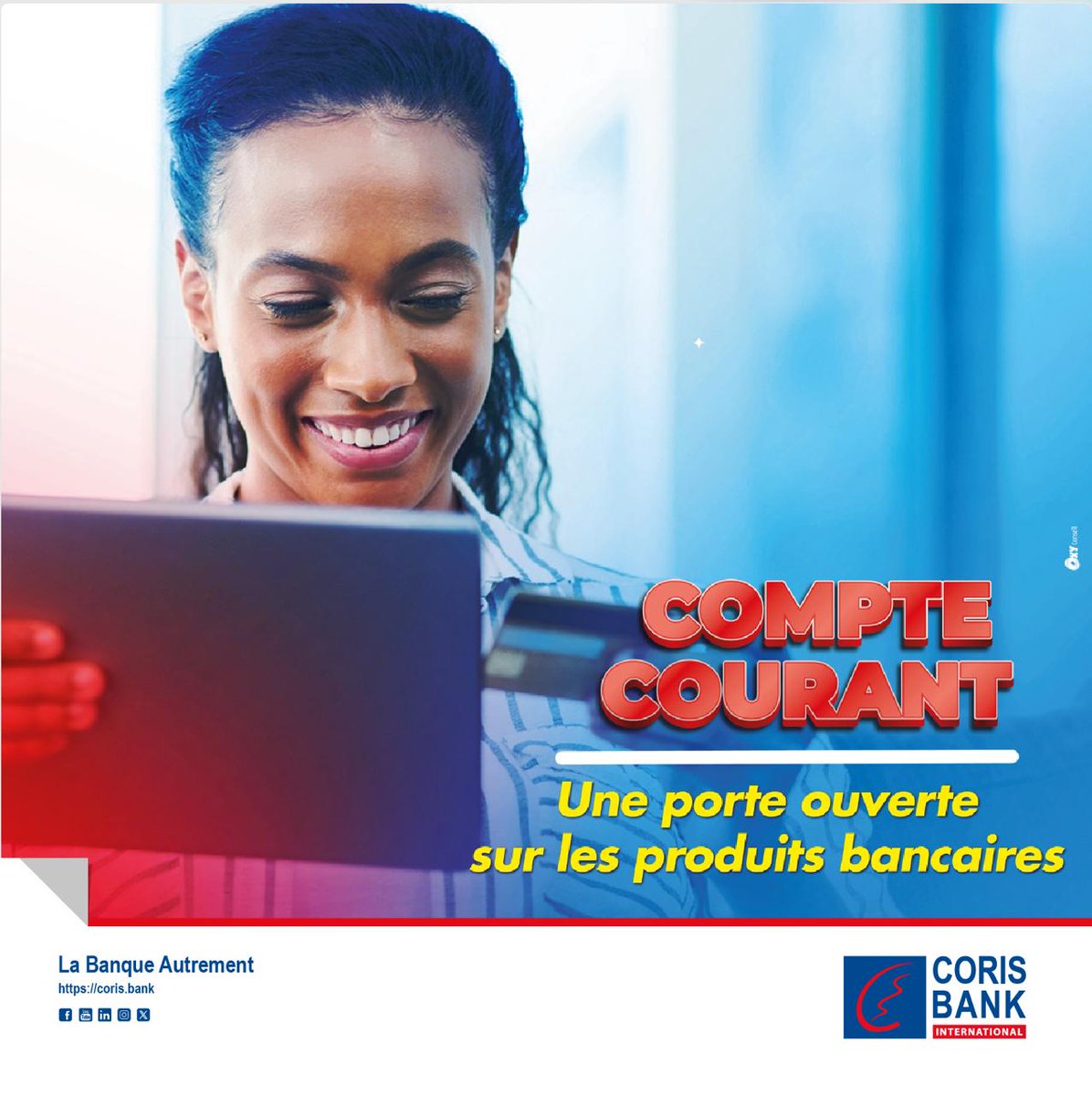 Ouvrez votre compte courant chez nous et profitez de l'ensemble de nos services bancaires. Au-delà de la sécurité et de la fiabilité, votre compte vous donne accès à des taux préférentiels sur les prêts bancaires. 
Rendez-vous en agence pour ouvrir votre compte dès aujourd'hui.