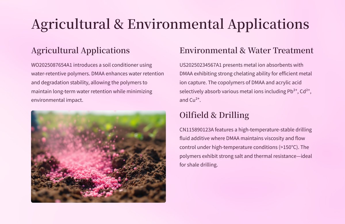 kouji_teramoto's tweet image. DMAA is attracting attention across coatings, biomedical, and oilfield sectors for its hydrophilicity &amp;amp; heat resistance.
Smart, tough, and water-compatible 💧🔥
📩Interested? DM us!
 🔁 Please follow &amp;amp; share!
#DMAA #SmartMaterials #UVAdhesive #Hydrogel #OilfieldChemicals