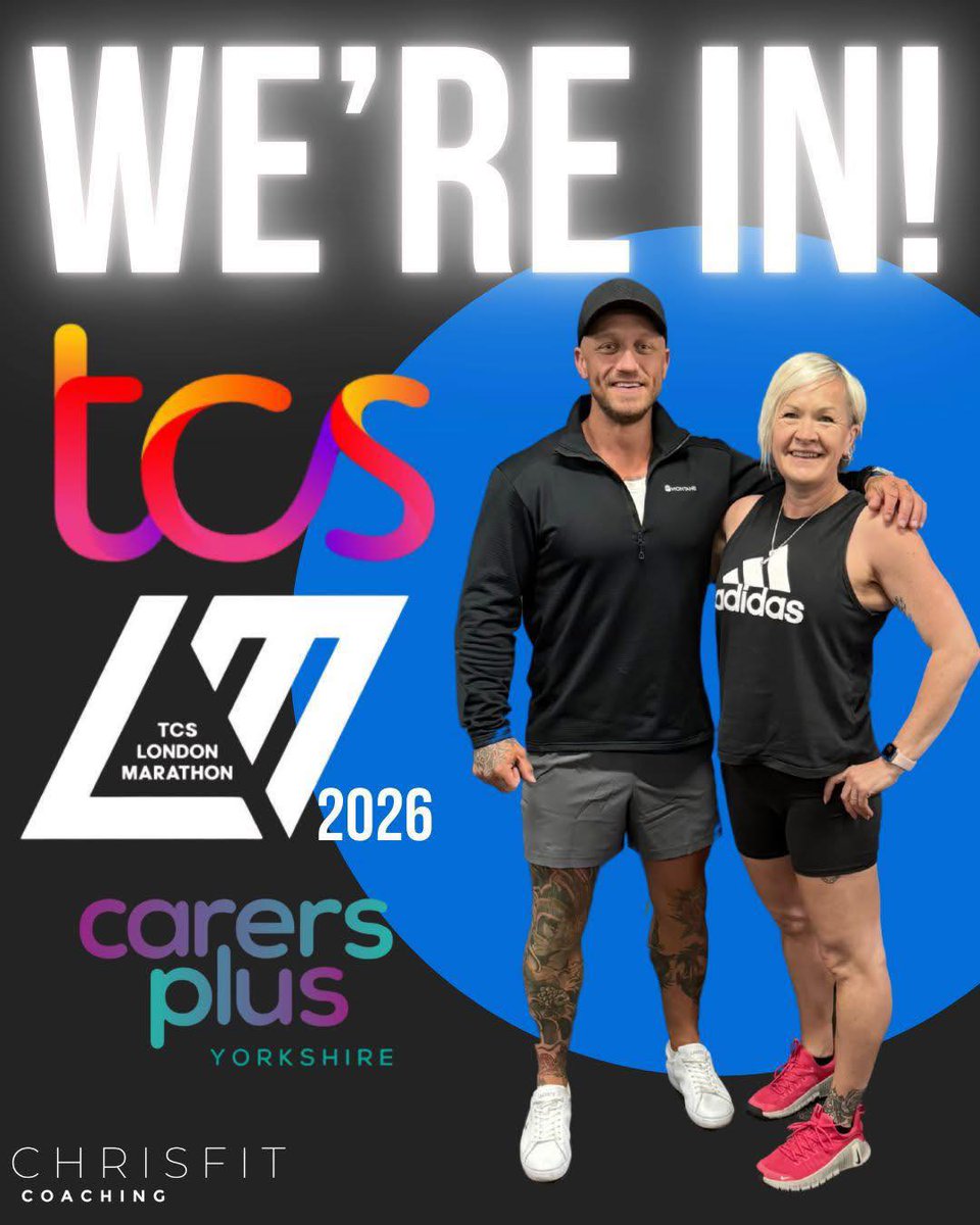 Carers Plus Yorkshire (@cpyorks) on Twitter photo πββοΈπββοΈ Our 2026 London Marathon runners are fundraising for unpaid carers!π Rachel from CPY & ChrisFit Gym are taking on the challenge.
π All donations go to our Hardship Fund supporting carers in crisis.
π Donate now: 2026tcslondonmarathon.enthuse.com/pf/cpyrachel-aβ¦
#TeamCPY π½ πββοΈπββοΈ Our 2026 London Marathon runners are fundraising for unpaid carers!π Rachel from CPY & ChrisFit Gym are taking on the challenge.
π All donations go to our Hardship Fund supporting carers in crisis.
π Donate now: 2026tcslondonmarathon.enthuse.com/pf/cpyrachel-aβ¦
#TeamCPY π½
