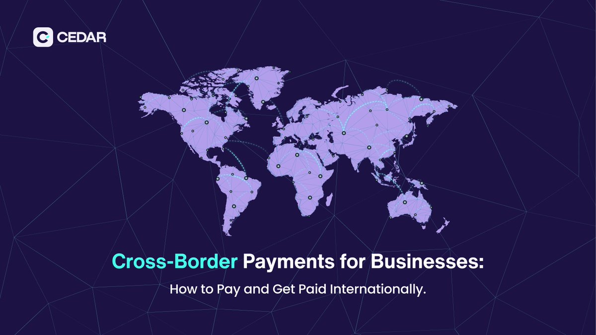 cedar_money's tweet image. In 2022 alone, businesses made over $150 trillion in B2B cross-border payments. With staggering numbers like that, it’s no surprise that cross-border trade is top of mind for businesses looking to scale and diversify their revenue.
‍
However, that is easier said than done.…