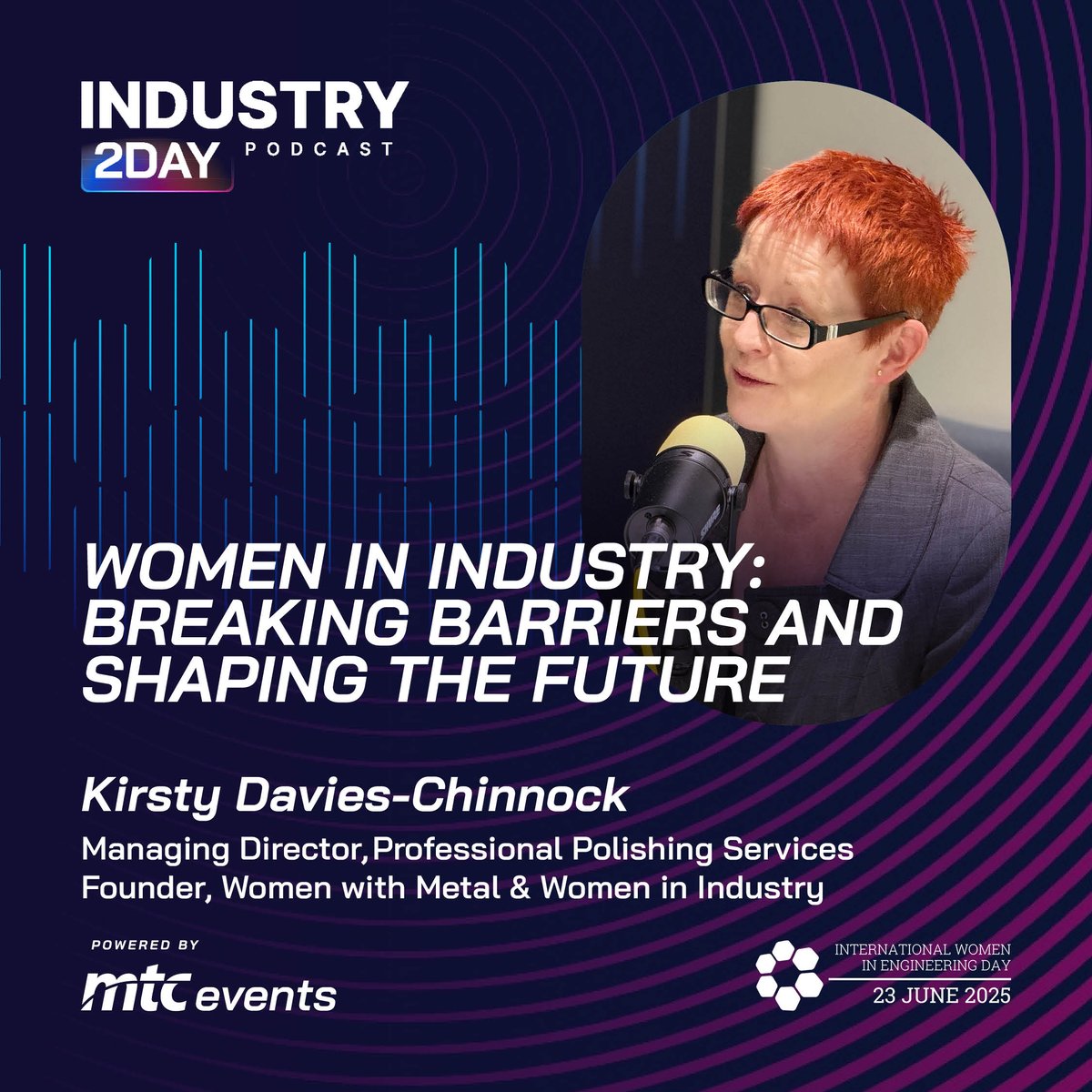 MTC Events (@_mtcevents) on Twitter photo 🎉 Breaking barriers & shaping the future
Our special #INWED25 episode is out now, featuring Kirsty Davies-Chinnock, a trailblazer with 36yrs in #UKmfg. 
Search 'Industry 2Day' wherever you get your podcasts or watch youtu.be/4xKXciK1J6Q
#TogetherWeEngineer 🎉 Breaking barriers & shaping the future
Our special #INWED25 episode is out now, featuring Kirsty Davies-Chinnock, a trailblazer with 36yrs in #UKmfg. 
Search 'Industry 2Day' wherever you get your podcasts or watch youtu.be/4xKXciK1J6Q
#TogetherWeEngineer