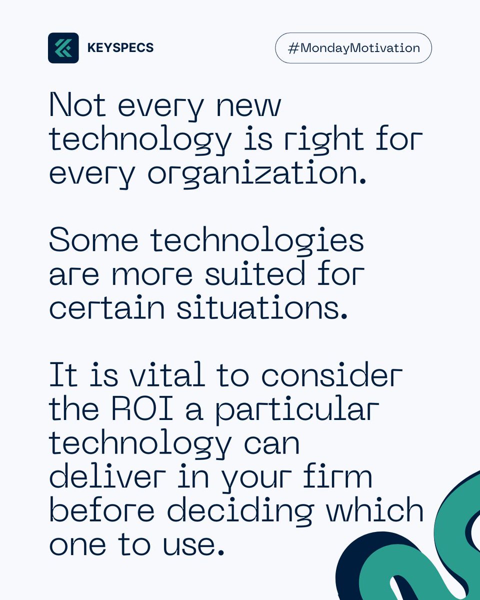 KeyspecsSolut's tweet image. Not every new technology is right for every organization. Some technologies are more suited for certain situations than others. 

@Keyspecs with vast experience crafting remarkable digital success stories for diverse companies.

#DigitalTransformation #StrategicTech #Keyspecs