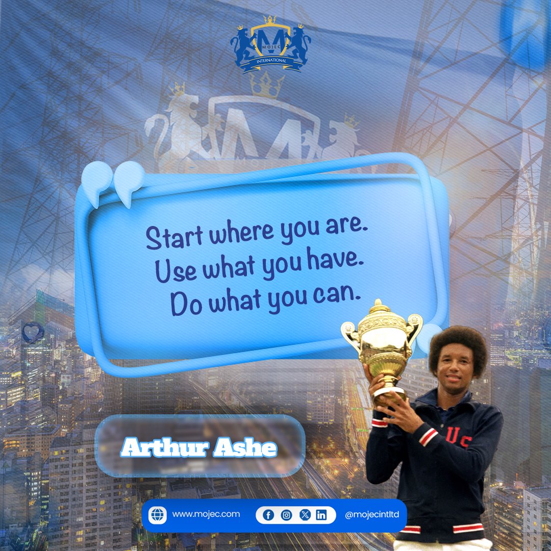 Big results often start with small steps.

Don’t wait for perfect conditions, make the most of what you’ve got and move forward with purpose.

Here’s to a powerful start to your week! ⚡

#MondayMotivation
#PrepaidMeters
#emPOWERringLives
#MOJECMeters