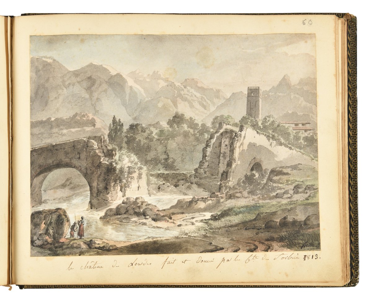 LaforeAlexandre's tweet image. Illustré par le baron Gérard, le comte de Forbin, Vernet ou Hesse, ce passionnant album qui appartenait sans doute à Louise Cochelet, lectrice de la reine Hortense trouvera sa place au @museemalmaison qui l'a préempté pour 40 650 € lors de la vente Walewski chez @OsenatSVV 👏
