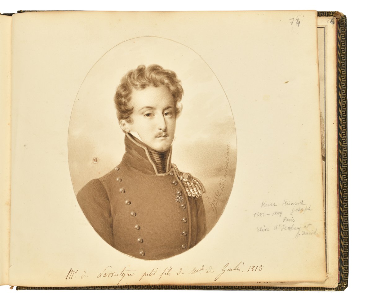 LaforeAlexandre's tweet image. Illustré par le baron Gérard, le comte de Forbin, Vernet ou Hesse, ce passionnant album qui appartenait sans doute à Louise Cochelet, lectrice de la reine Hortense trouvera sa place au @museemalmaison qui l'a préempté pour 40 650 € lors de la vente Walewski chez @OsenatSVV 👏