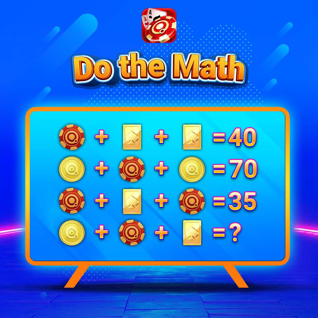 Let's exercise that noggin! Answer in the comments! 🤓
.
.
#poker #mathematics #pokeronline #socialgames
.
.
(Math, Do, Fun, exercise)