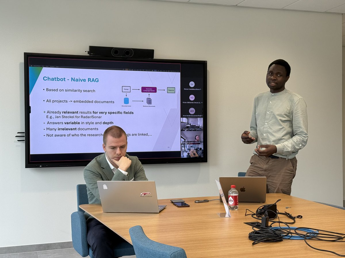 dirkvandenpoel's tweet image. Today marks the start of presentations of the “Data Science for Business” (@UGent) projects. This particular project is for #FlandersMake using #RAG (Retrieval-Augmented Generation) #LLM technology to build a #chatbot. mma.ugent.be #orms #DataScience