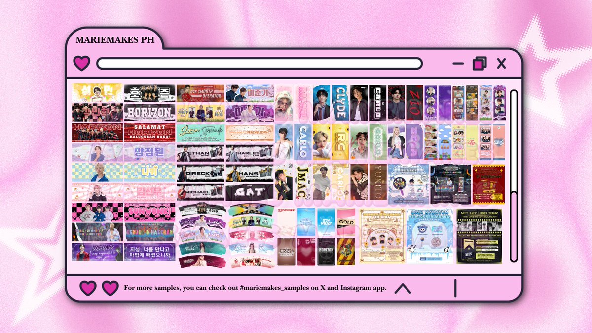 mariemakes_'s tweet image. ⋆. 𐙚 ˚ Hello! I’m Marie — an Accountancy graduate and graphic designer from ph🇵🇭⭑.ᐟ

⭑Feedbacks: #mariemakes_feedbacks
⭑Samples: #mariemakes_samples

🏷️ lf client graphic freebies event project kpop ppop banner frame poster ppt presentation class schedule canva gcash paypal