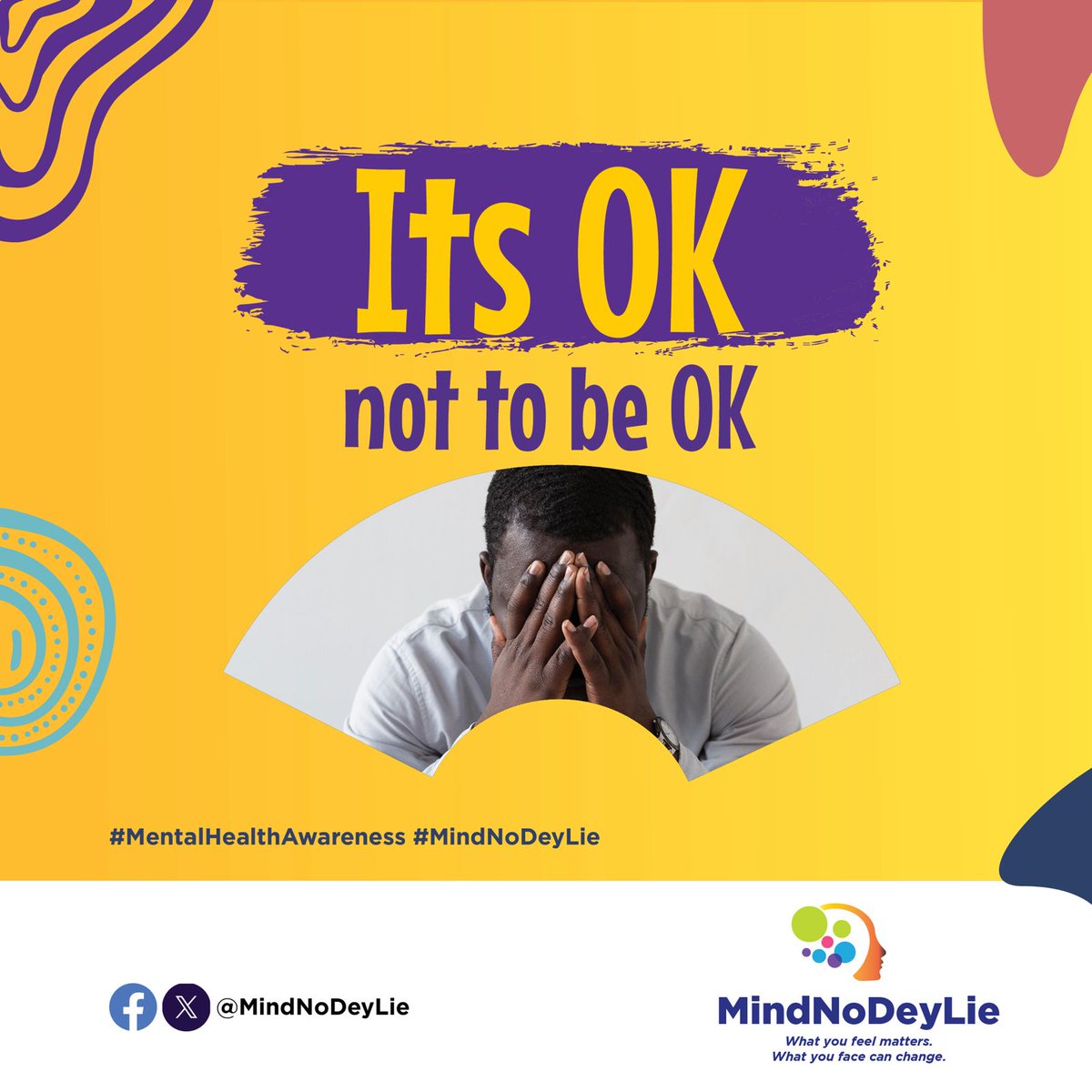 It’s okay to talk.
It’s brave to feel.
It’s powerful to seek help.
We stand with you.
#MindNoDeyLie

@MHAGhana <a href="/WHOAFRO/">WHO African Region</a> <a href="/mohgovgh/">Ministry of Health, Ghana</a> @Mental360gh @AfriYANGhana <a href="/WHO/">World Health Organization (WHO)</a> <a href="/UNFPA/">UNFPA</a> @YOUNGAfrica <a href="/mentalhealth/">Mental Health Foundation</a> @YMHAlliance