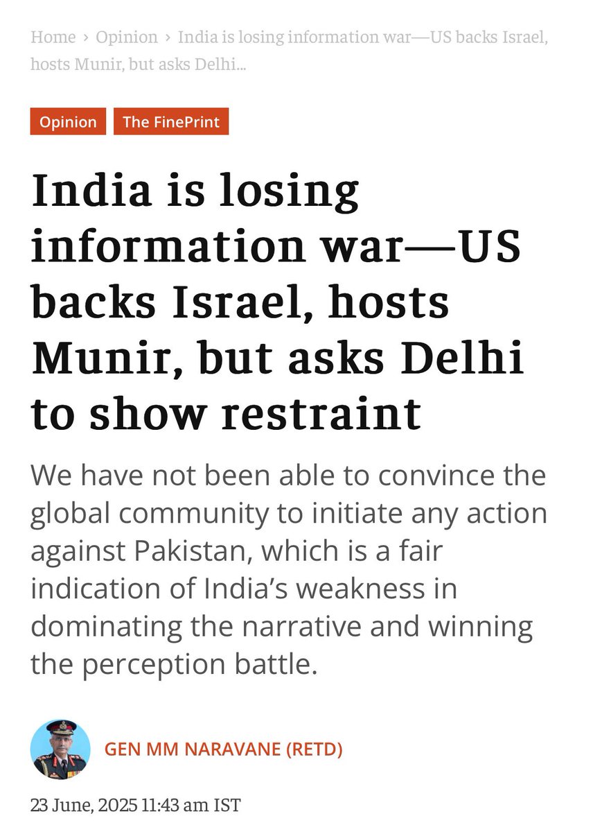 Former Chief of Army Staff Gen. M. M. Naravane (Retd.) must be applauded for the very thought-provoking article of his that has just appeared. His analysis is sharp and pointed but most of all his courage in speaking out exposes the drumbeaters and cheerleaders of the PM.