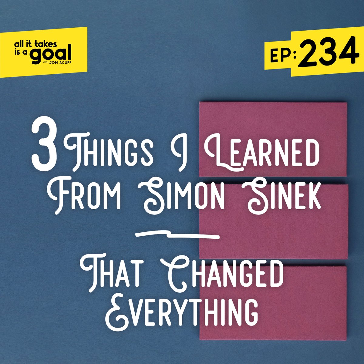 JonAcuff's tweet image. A few years ago, @simonsinek and I had the same editor. Since then, I've had the chance to learn from him, and let me tell you—it's been a game changer.
In this episode, I'm sharing three lessons Simon taught me: why you should be able to draw your idea on a napkin, why short…