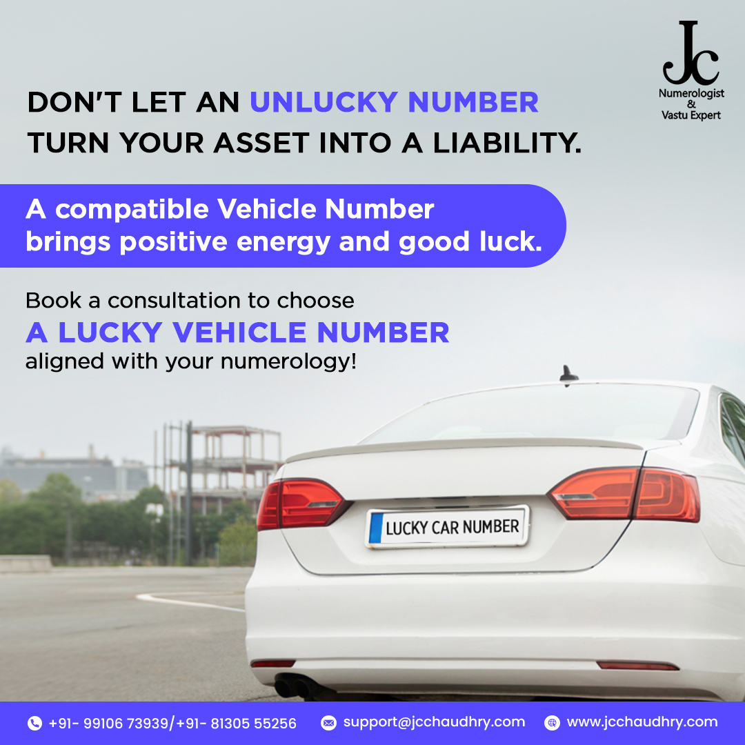 jc_chaudhry's tweet image. A compatible vehicle number brings positive energy and good luck. Don't let an unlucky number turn your asset into a liability.
jcchaudhry.com/numerology/sig…

#carnumberplates #carnumber #numerology #numerologyreading #numbers #vehicle #drjcchaudhry