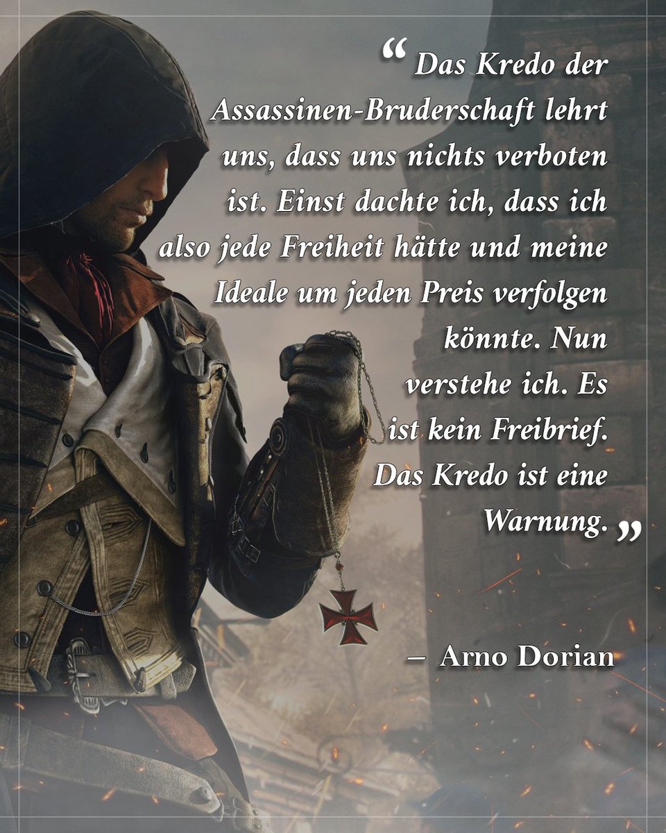 Assassins_GSA's tweet image. Welcher Assassine hat die denkwürdigsten Zitate? 🔥 🔥 

#AssassinsCreed #zitate #pirat #history #gaming