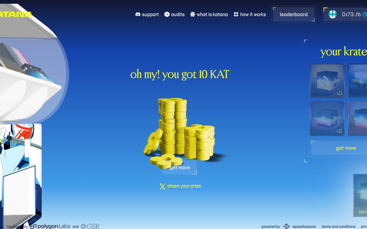 ADEWUYIMICH's tweet photo. DO THIS NOW ❗️❗️❗️👇👇👇

I just copped another krate @katana. With pre-deposit campaign ending in few hours, here is why i am making the most of this before the deadline.

- Katana is a layer 2 blockchain built to unify liquidity and boost yields in DeFi. Katana Krates are digital loot boxes by @katana that contains $KAT tokens and rare NFT collections like crypto punks, pudgy penguins and milady NFT's. 

- Opening Katana krates guarantees a share of $KAT rewards. With just 3000+ participants with  a reward pool of 65million $KAT tokens that  will be distributed to users who pre - deposit before mainnet, my calculation would  21,666 tokens on average to users who deposit (HOPIUM). 

-  Every deposit of 150$ in Eth you get 1 krate, which guarantees you  $KAT tokens by mainnet. Additionally, you will be able to access your deposit by mainnet (june 30th). literally a Win - Win situation with low risk

- with less than 14 hours to go, buying a minimum of 1 krate could be that game changer you need. If you wish to buy a krate. Join using my link https://t.co/FmuOEXRwrK